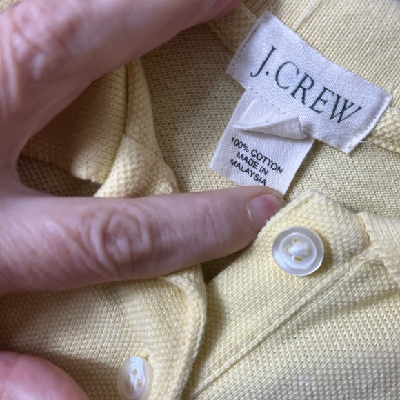 J. Crew Yellow Cotton Sleeveless Polo Top Medium Preppy Golf Resortwear Travel - Picture 3 of 8